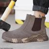 Work Boots Safety Steel Toe Shoes Men Chelsea Boots Anti-Scald Welding Shoes Anti-Smash Indestructible Boots Work Safety Shoes