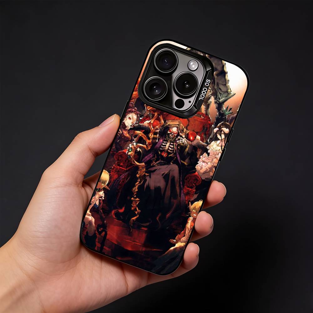 O-Overlord Cool Hot Anime Phone Case For iPhone17, 16,15,14,13,12 Pro Max Black Candy Matte Shockproof Cover