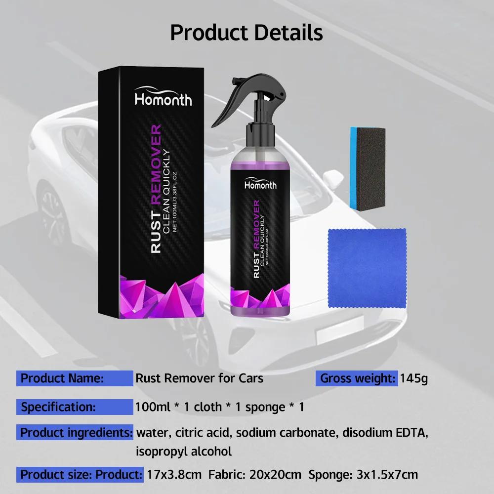 100ml Rust Remover Spray Car Anti Rust Cleaner Auto Chassis Wheel Hub Engine Dust Remover for Home Motorcycle Car Accessories