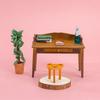 Tiny Study Desk 1/12 Miniature Model Realistic Dollhouses Accessory Creative Scene Building For Adults
