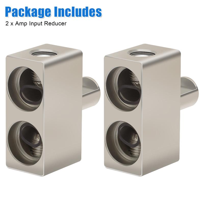 Universal Car Audio Modified Wire Power Supply O-Type Terminal Block Aluminum Alloy Connector Auto Audio Amp Input Reducer