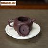 200ml Retro Yixing Purple Clay Teapots Handmade Cow Lid Lotus Seed Pot Raw Ore Purple Eggplant Mud Kettle Zisha Tea Set Gifts