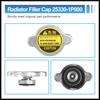Kühler-Einfüllstutzen mit vollständig dichtem Verschluss als Ersatzteil für Hyundai Elantra 11-16 für Kia Forte 14-18, Nr. 25329-3X600/25330-1P000 Kunststoff Schwarz