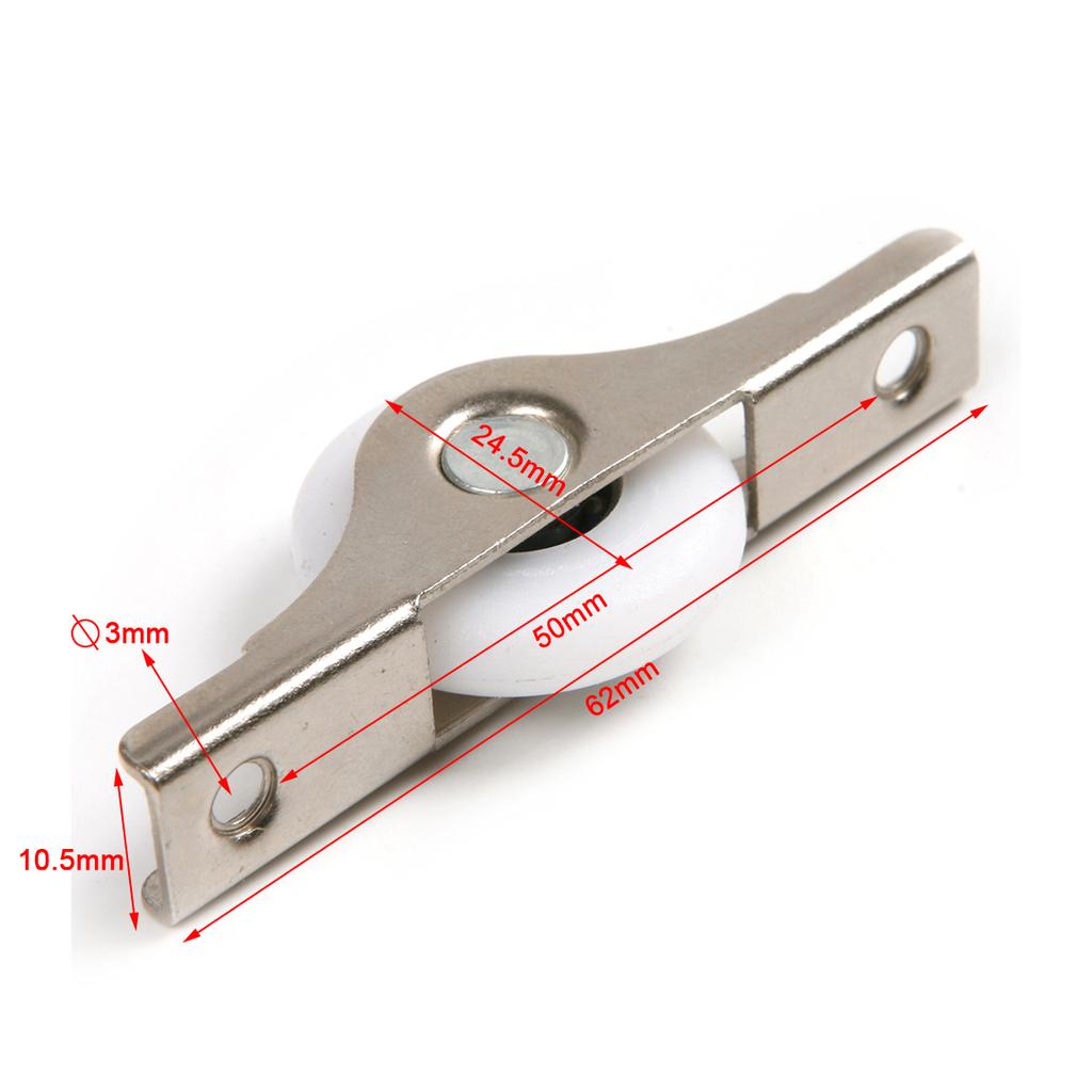 8PCS 25mm Sliding Door Roller Nylon Caster Wheel Pulley Runners for Cabinet Wardrobe Window Furniture Hardware load-bearing 20KG
