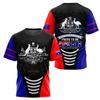 Australische Flagge Känguru Aborigine-Malerei 3D-gedrucktes Sommer-Herren-Kurzarm-T-Shirt mit Rundhalsausschnitt für den täglichen Gebrauch