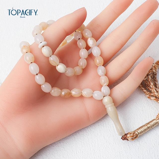 Palestina 45-korálkový ruční modlitební růženec - Islámské chválicí korálky