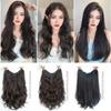 Part Synthetic Clip In Hair Extension Long Thick Curly Natural Blonde Flase Hair Hairpieces For Women Heat Resistant