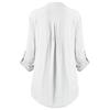 Women Ladies Large Size Button Lace V Neck Long Sleeve Shirt Blous