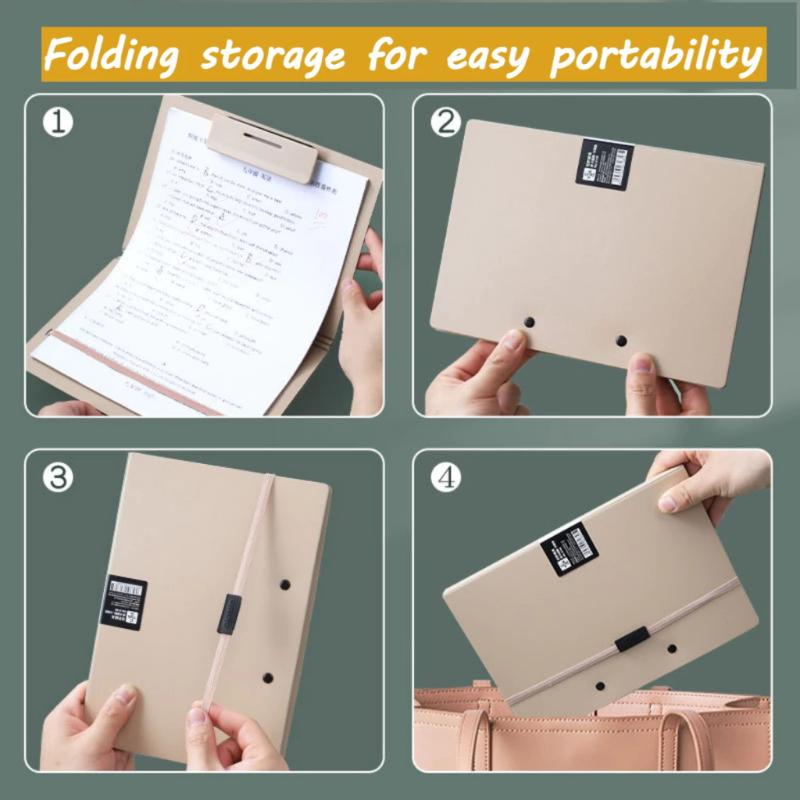 Foldable Folders A4 To A5 Folder A4 Folding Board Student Test Paper Storage Folder Organize Folder File Contract Folder