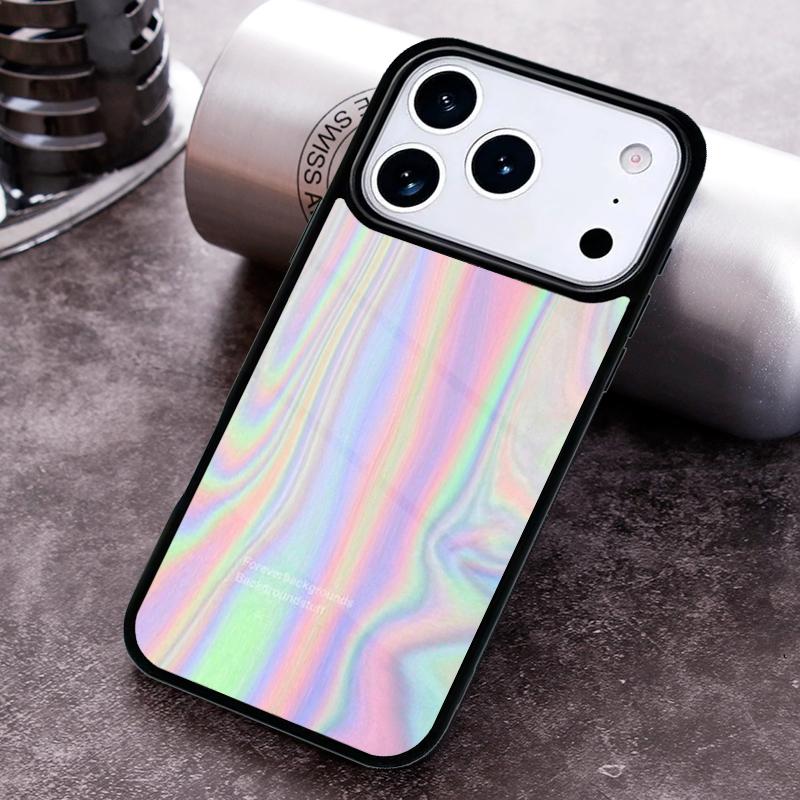 Holographic Trippy Rainbow Phone Case for iPhone 17 16 15 Pro Max Air 14 13 12 11 Plus Shockproof Cover