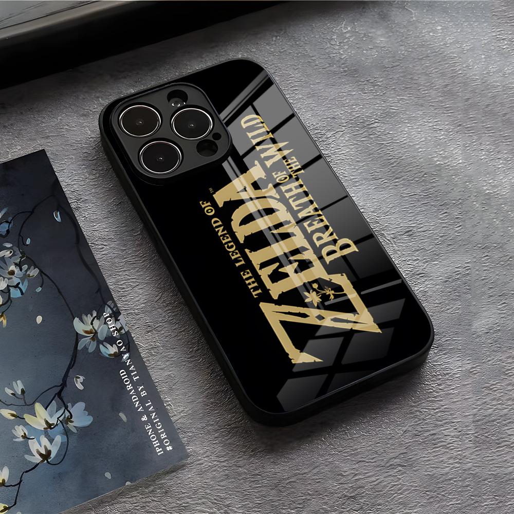 Coque de téléphone Jeu Zeldas Legends Pour IPhone 17 Air 16 E Pro Max 15 14 13 Mini 12 Pro 11 Max Plus Couverture en Verre Noir