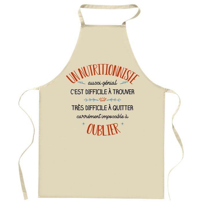 Tablier de cuisine - Planetee - Un Nutritionniste aussi génial - Coton durable - Impression France