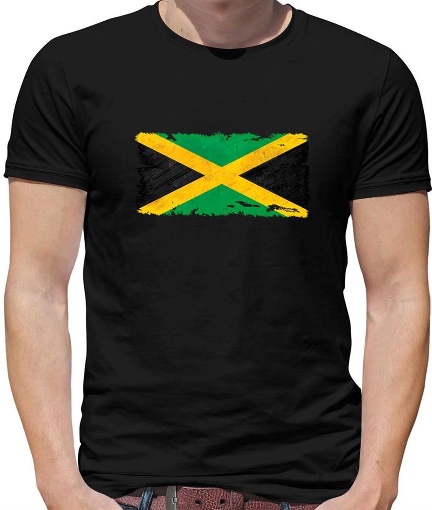 Jamaica Jamaican Grunge Style Flag - Mens Womens Kids T-Shirt - Live Love Country Jamaican Flags Born Gift Present Birthday