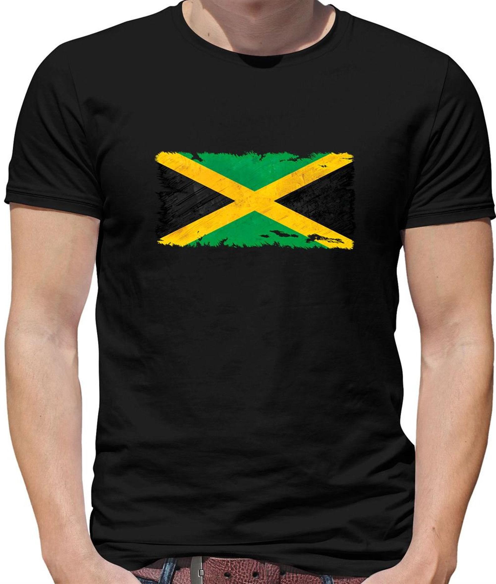 Jamaica Jamaican Grunge Style Flag - Mens Womens Kids T-Shirt - live love country jamaican flags born gift present birthday XL