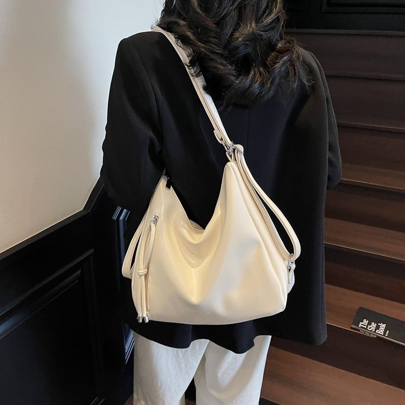 Trend fashion backpack women's simple versatile tote bag niche high-end casual women's bag