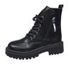 Martin Boots Women's New Autumn and Winter British Style Short Boots Women's Platform Locomotive Boots Large Size Lace-up Boots