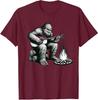 Bigfoot Playing Guitar Rock On Sasquatch Big Foot T Shirt