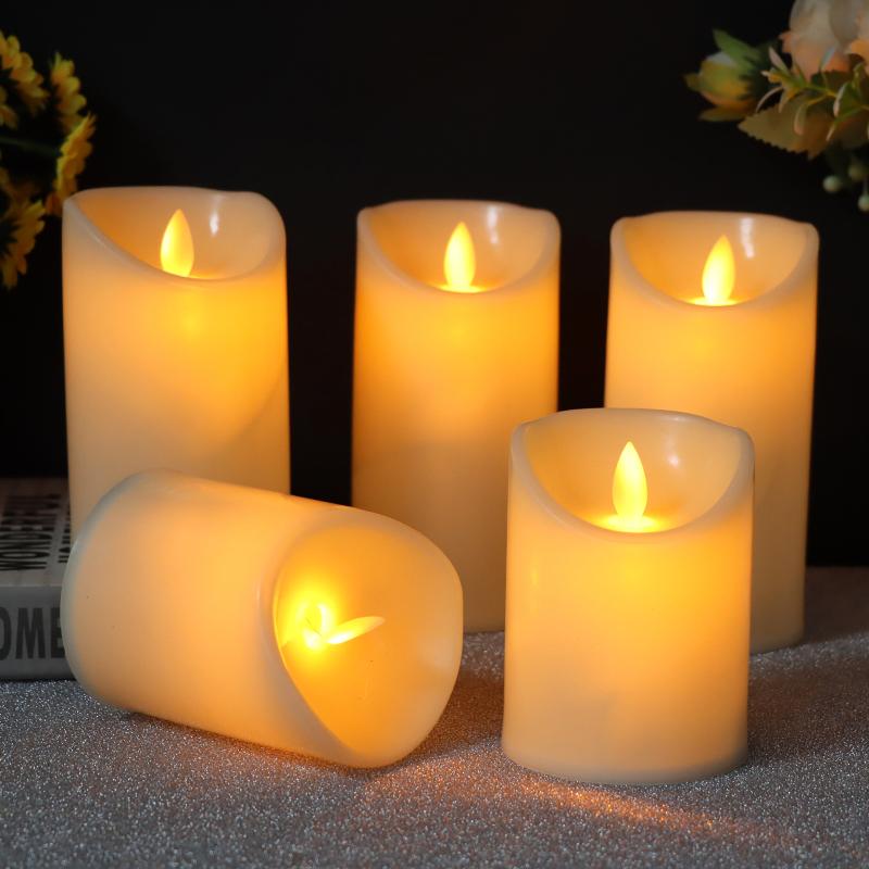 Factory's LED Light Moving Flame Candles for Home Wedding Decoration Votive for Christmas Halloween Holiday Parties