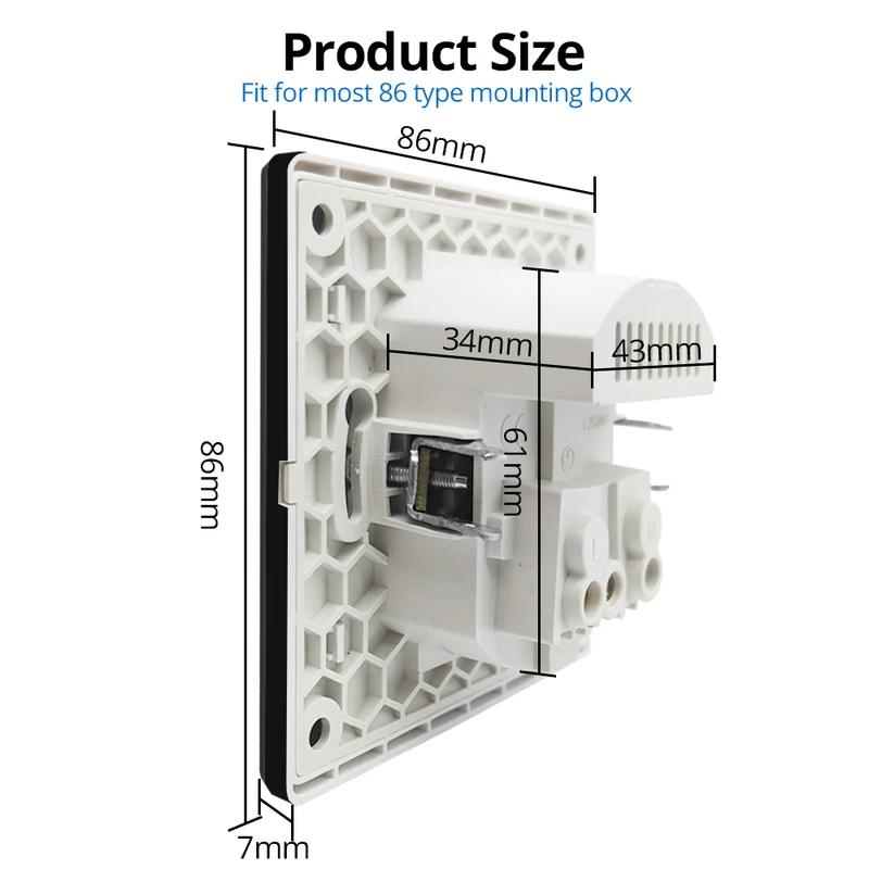 Presa con Interfaccia Tipo-C, Pannello Acrilico Standard EU Francese Standard Tedesco Presa Standard Francese con USB