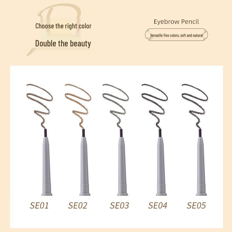 He Ying 3D Double-Ended Ultra-Fine Eyebrow Pencil: Waterproof, Sweatproof, Smudge-Proof, Easy for Beginners.