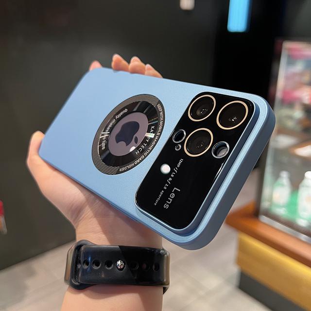 Luxuriöse magnetische Anziehungs-Handyhülle für IPhone 14 13 12 Pro Max 14 Plus für Magsafe Wireless Charging Lens Protection Cover