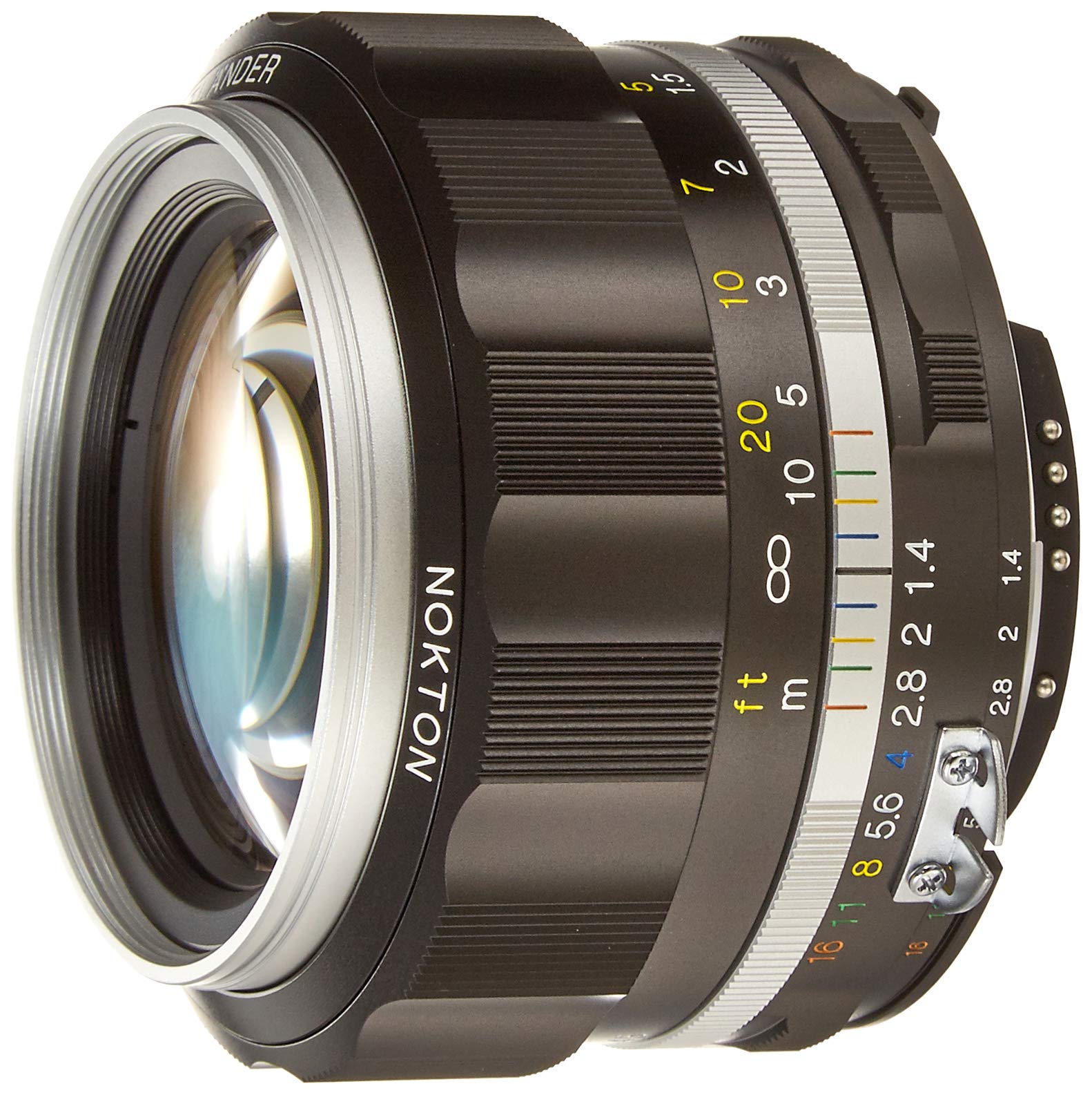 

VoightLander NOKTON 58mm SLIIS Prime Lens for Nikon F Silver Part Number 231641 F1.4 Ai-S Mount, Rim,