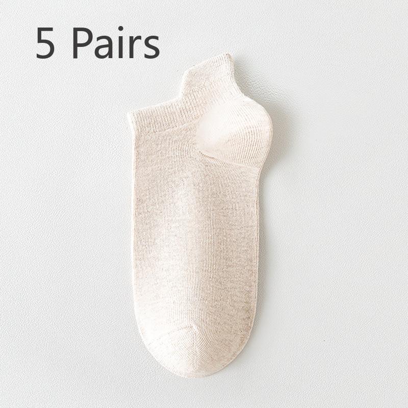 

5 пар мужских летних тонких дезодорирующих впитывающих пот дышащих спортивных носков-лодочек 5 Pairs телесный