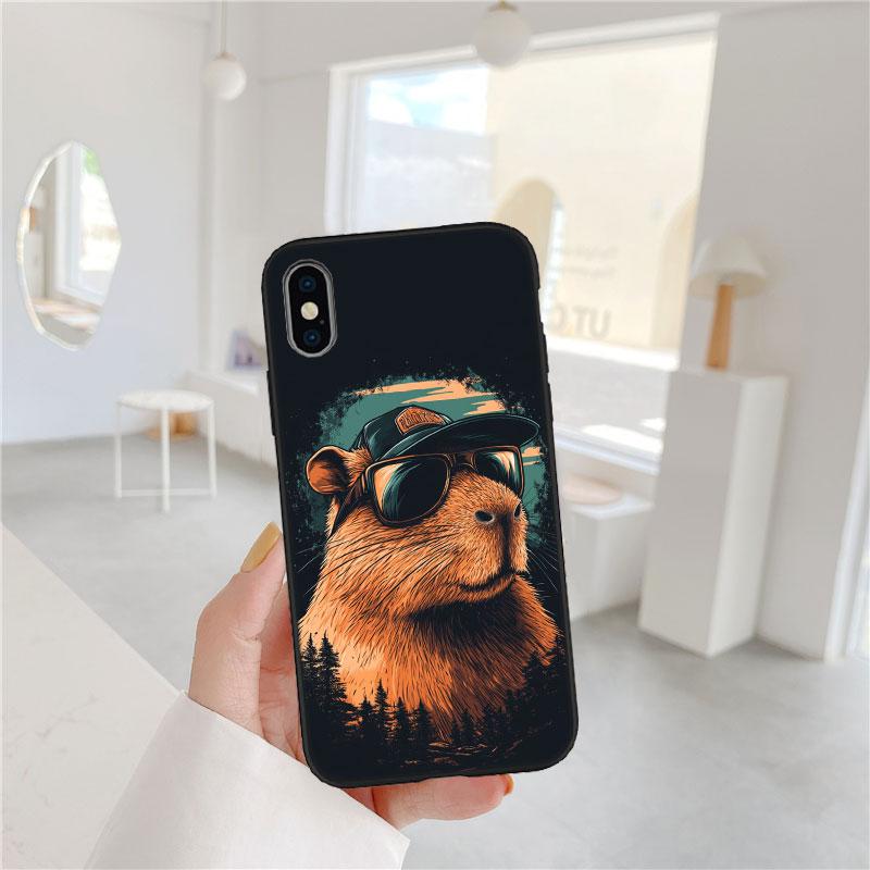 LO19 Cartoon Wasserschwein Softshell Handyhülle für Redmi Note 8 9 Pro Max 9S 9T 9C NFC 8T 8A 10A A4