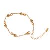 French Retro Gold Plated Stainless Steel Heart-Shaped Diamond Bracelet for Women
