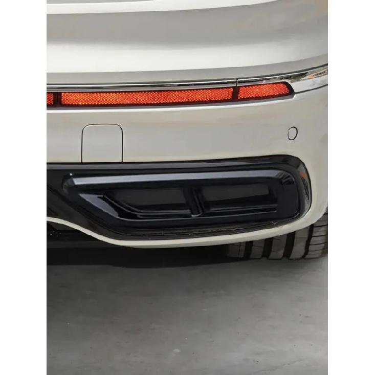 2pcs Glossy Black For VW Tiguan L 2020 2021 2022 Car ABS Accessories Muffler Exhaust Pipe Tail Cover Trim