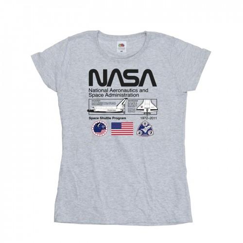 

NASA Womens/Ladies Space Admin Cotton T-Shirt білий