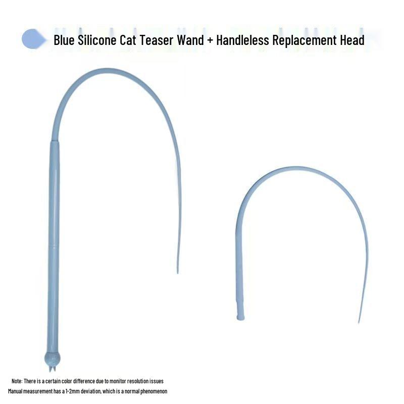 Silicone Mouse Tail Cat Teaser Stick for Self-Play and Boredom Relief