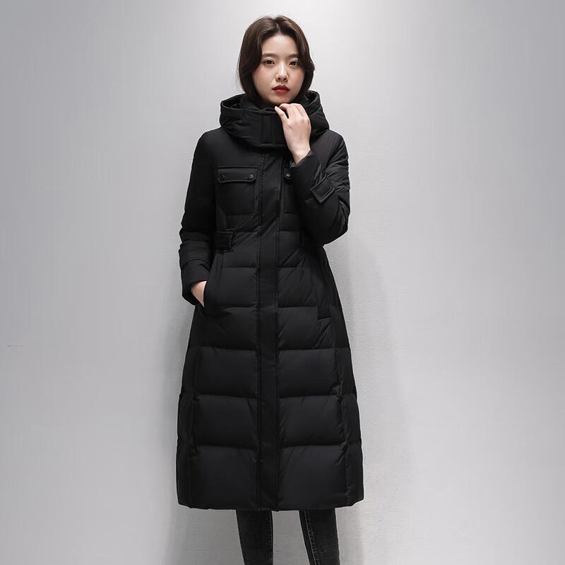 Xuezhongfei Women's Long Hooded Down Jacket