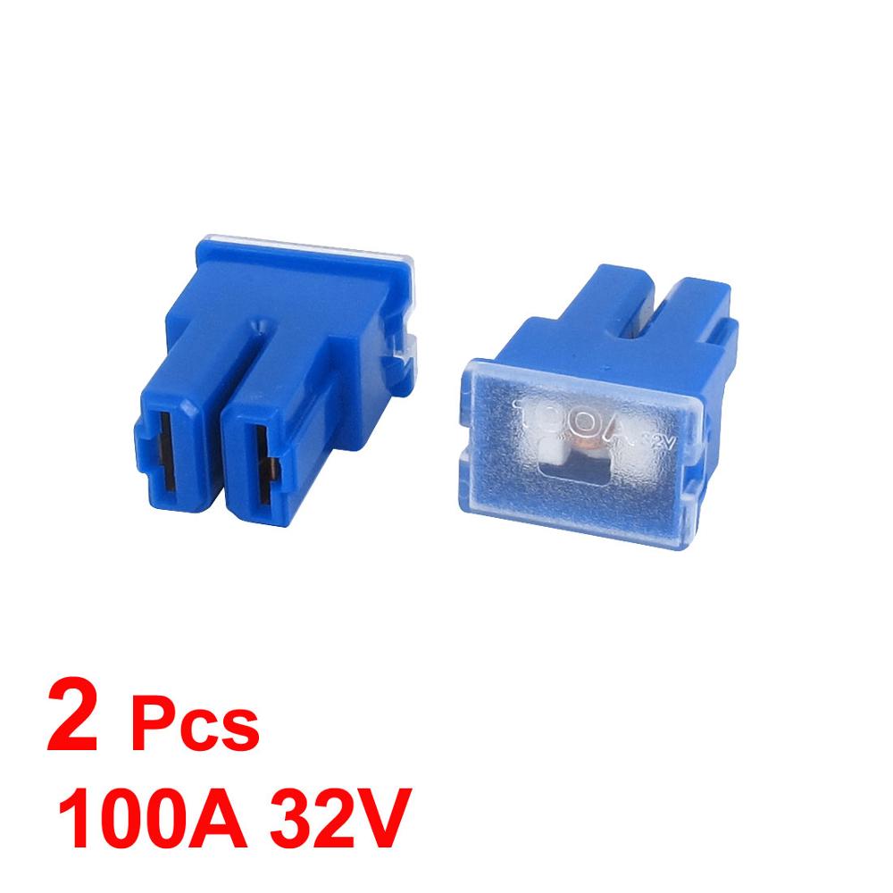 X Autohaux Auto Car 100A 60A 40A 30A 32V Male Pal 2 Straight Blade Slow Blow Fuse 2 Pcs 50A Female PAL 2 Terminal Slow Blow Fuse