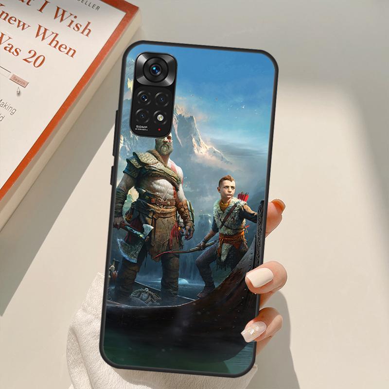 Kratos God of War Case For Xiaomi Redmi Note 11 Pro 8 9 11S 10S 9S Note 10 Pro Cover For Redmi 10 10C 9A 9C