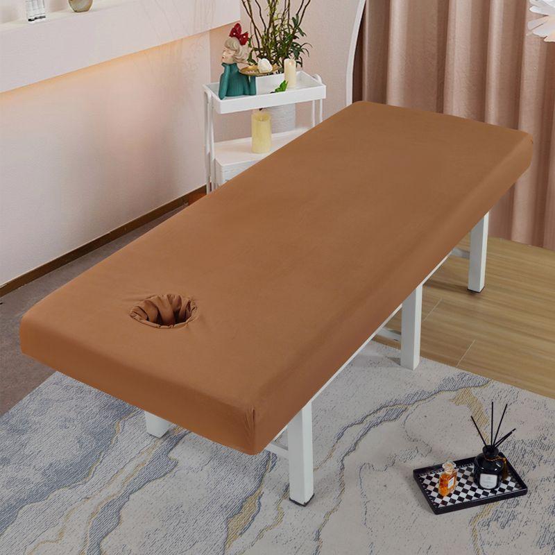 Beauty Bed Cover With Hole Waterproof And Oil Resistant Bed Sheet Special And Perforated Flat Bed Sheets For Spa Clubs