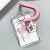 Creative Design Kpop Pocard Holder Transparent Card Holder Keychain Po Sleeves Bus Card Student Card Case Po Protector