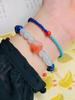 Natural Lapis Lazuli & Nanhong Single-Circle Emperor Sand Bead Bracelet with Aquamarine - Women's High-End Retro Style