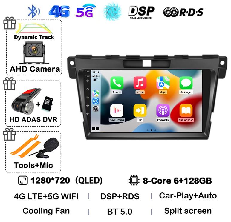 Android 14 Carplay For MAZDA CX-7 CX7 CX 7 2007 2008 2009 2010 2011 2012 2013 2014 Car Radio GPS Multimedia Video Player Stereo