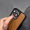 New Electroplating PU Leather Magnetic Phone Case for iPhone 13 14 15 16 Pro Max Plus With Glass Lens Film Shockproof Hard Cover