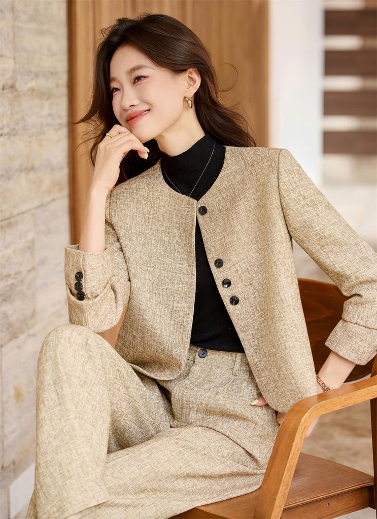 Recruitment Suit Jacket and Plus Sizes Suitable for Perfect for Entrance Graduation [KOSIKINI] Women's Set Trousers, 2-Piece Set. Stylish, Simple,