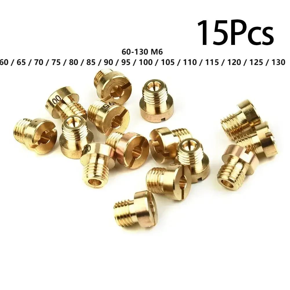 

15Pcs Carburetor Main Jets Set 60-130 M6 For 12mm-17.5mm Dellorto For Dellorto PHNL PHVA PHBH Carburetors Main Jet China Mainland