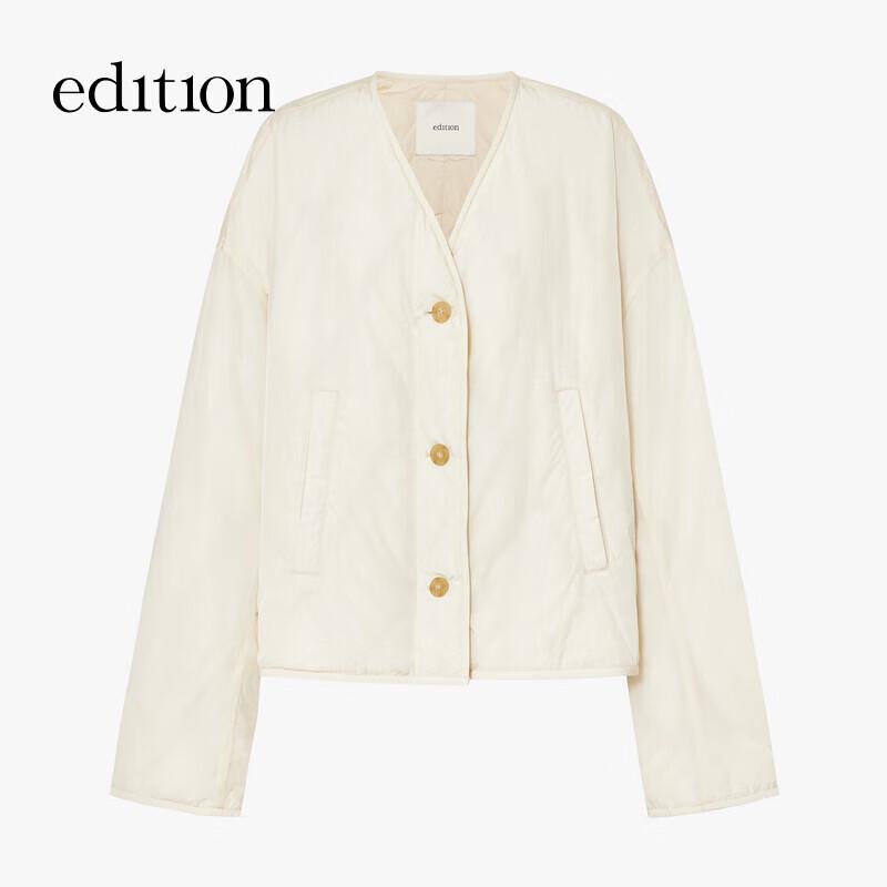 Edition Women's Short V-Neck Goose Down Cocoon Jacket