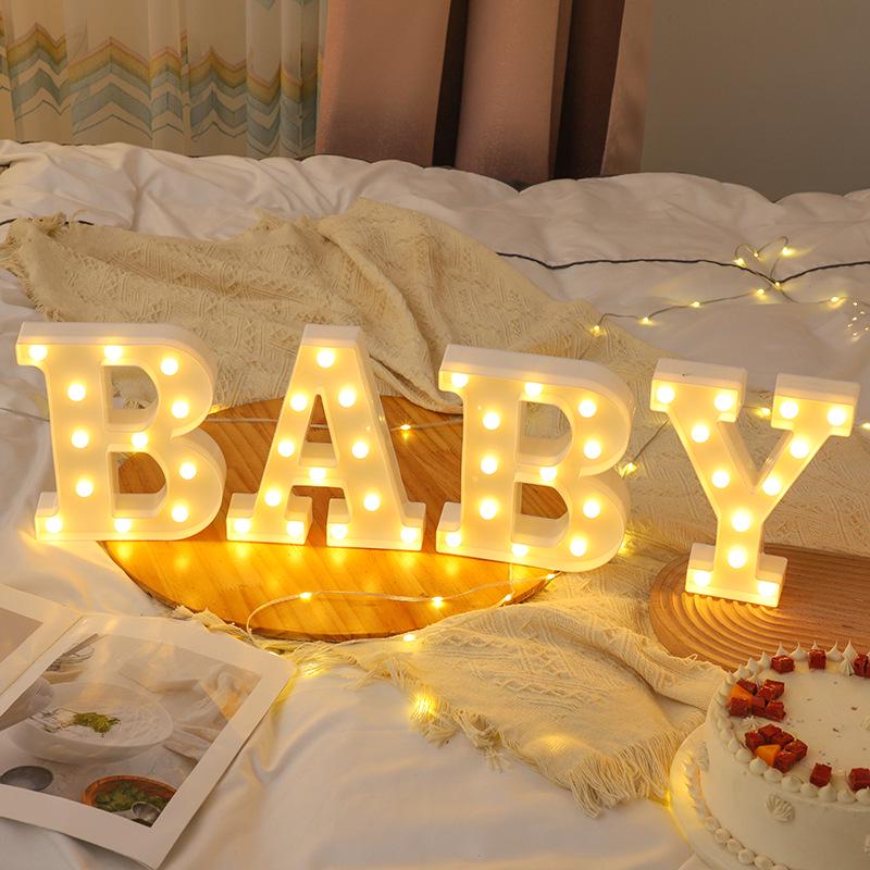 LED Happy Birthday Luminous Letters - Romantic Scene Decoration Lights