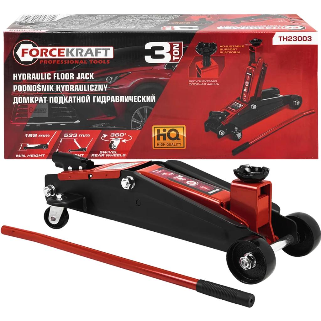 Hydraulic Frog Car Jack 3 Tons 192-533mm Forcekraft Jack