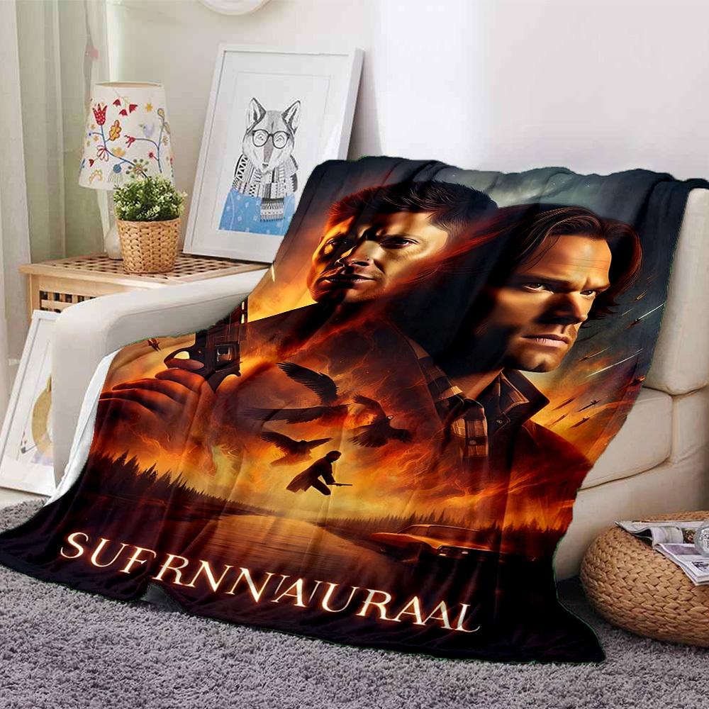 

1pc Supernatural Throw Blanket Soft Flannel, Cozy All Season Polyester Perfect for Home, Office 80cmx120cm