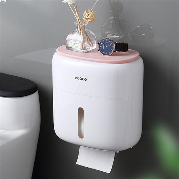 Wall Mounted Waterproof Toilet Paper Holder Shelf Multifunctional Storage Box for Toilet Paper Bathroom Toilet Accessories