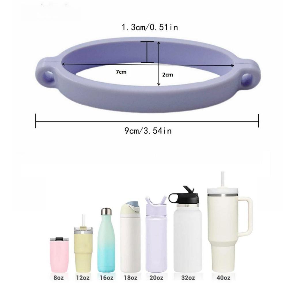 Silicone Water Bottle Strap Handle Holder Universal Anti Slip and Anti Fall Carrier Sling for 8 40oz Cups Bottles Accessories