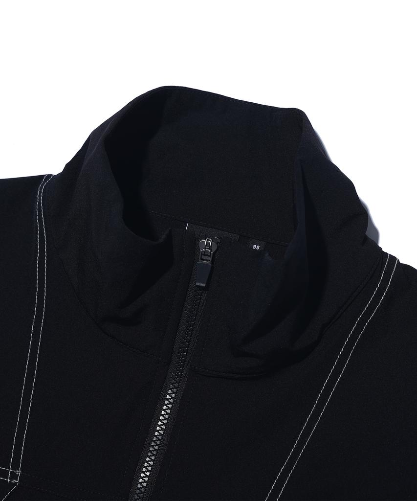 Bunkerbuster Stitch Contrast High-Neck Windbreaker Mq2Ju203_Black