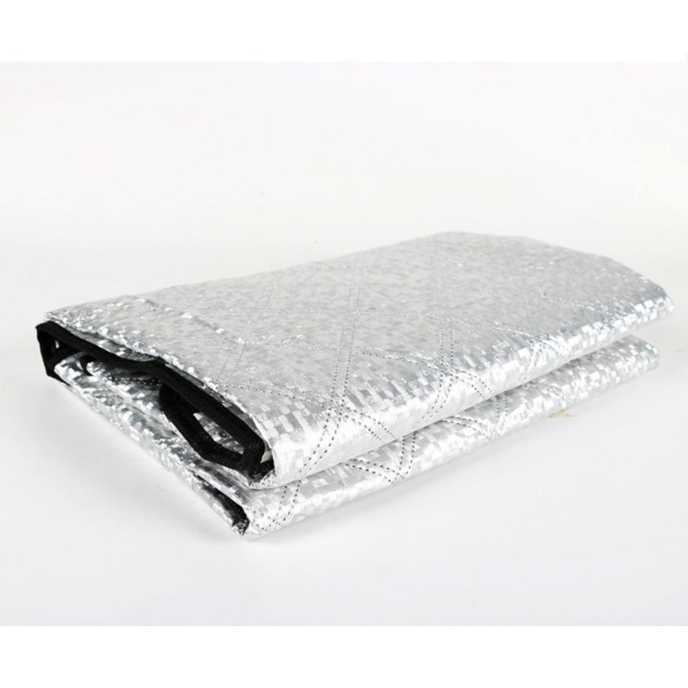 

Крышка ветрового стекла, защита от солнца. Крышка ветрового стекла с зеркалом заднего вида и крышкой бокового стекла, складная, защита от снега, льда, мороза, пыли, солнца. 230*145cm серебряный